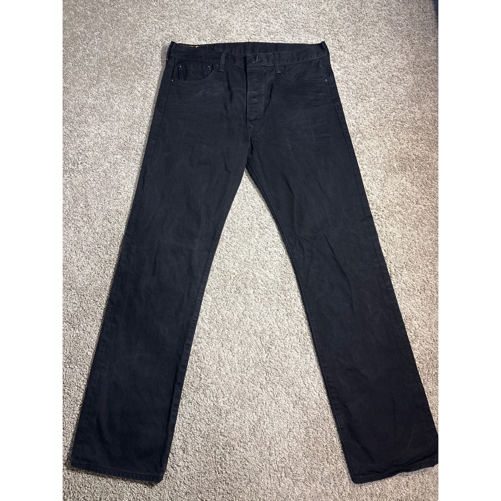 Levis 501 Original Fit Black Denim Jeans Mens W36 L34 Button Fly Straight Leg